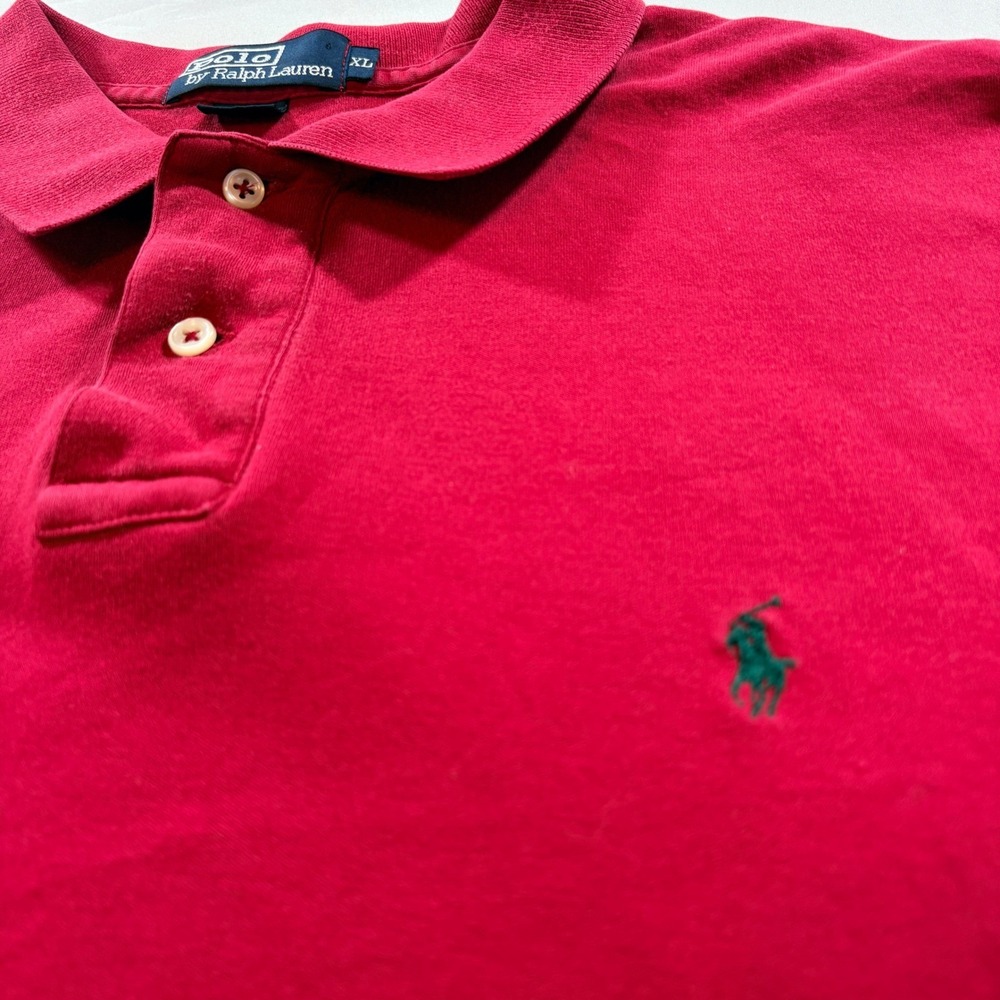 Polo Ralph Lauren Mens XL Red Short Sleeve‎ Cotton Pique Polo Shirt Classic Fit